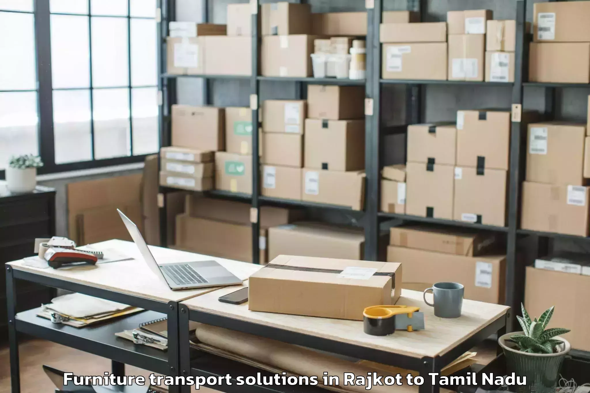 Affordable Rajkot to Tiruvallur Furniture Transport Solutions